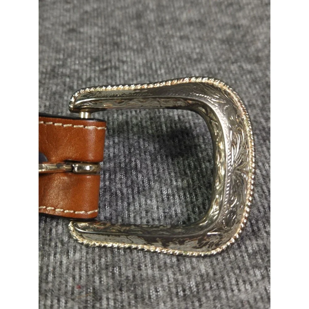 Men's 3D Conpany Brown Or Black Leather Western Belt with Decorative Concho 44